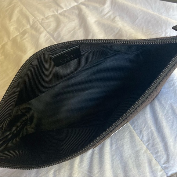 GUCCI Black Pouchette Monogram Mini Shoulder baguette handbag Y2K bag purse - Picture 11 of 16